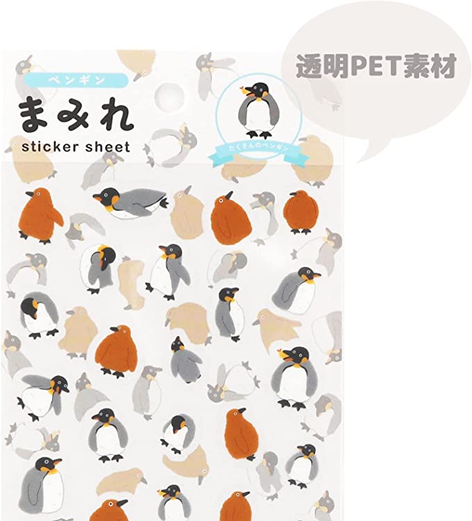 貼紙｜WORLD CRAFT｜滿滿的動物系列PET貼紙【企鵝款】 - Geeky Geek Hong Kong