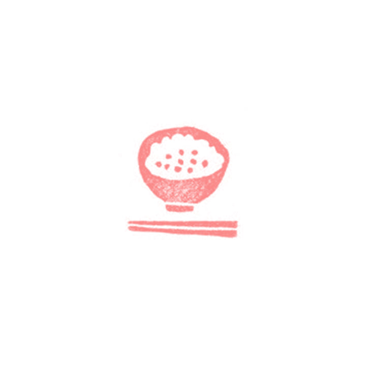 橡皮印章｜HANKODORI｜15mm食物小印章【白飯】 -  橡皮印章 - Geeky Geek Hong Kong