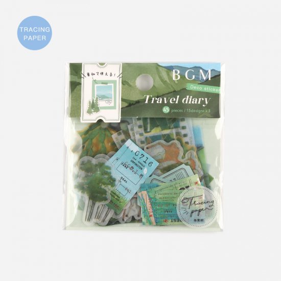 貼紙包｜BGM｜旅遊車票貼紙包 (45枚)【綠色款】 -  貼紙包 - Geeky Geek Hong Kong