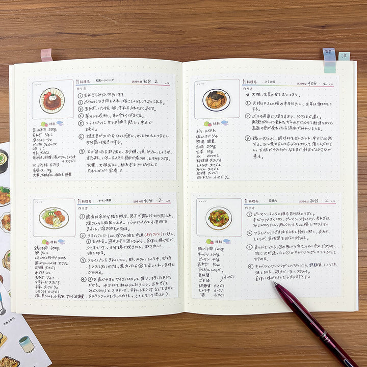 貼紙｜PINE BOOK｜食物貼紙系列(4張)【洋食料理】 -  貼紙 - Geeky Geek Hong Kong