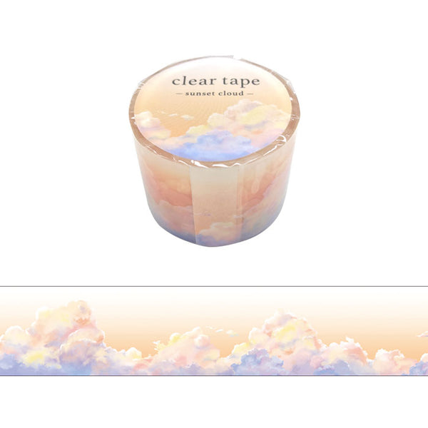 紙膠帶｜MIND WAVE｜CLEAR TAPE 啞光PET 30mm【夕陽雲霧款】 - Geeky Geek Hong Kong