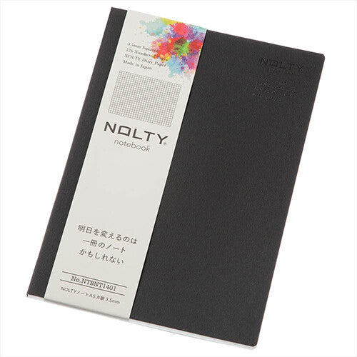 手帳｜NOLTY｜高品質能率NOTLY Notebook 【A5 方格款 黑色】 - Geeky Geek Hong Kong