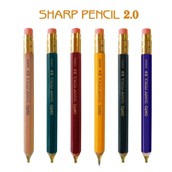 鉛芯筆｜OHTO｜木軸鉛芯筆 SHARP PENCIL 2.0【原木色】 - Geeky Geek Hong Kong