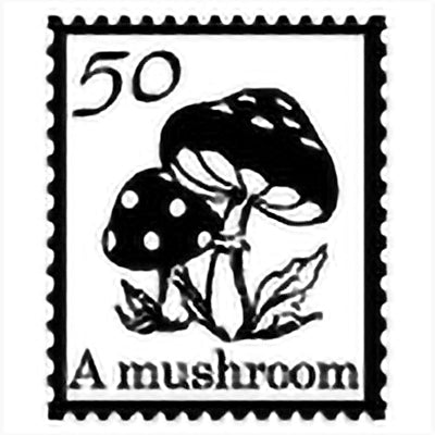 橡皮印章｜SANBY｜西洋風方形郵票印章【A mushroom 蘑菇】 - Geeky Geek Hong Kong