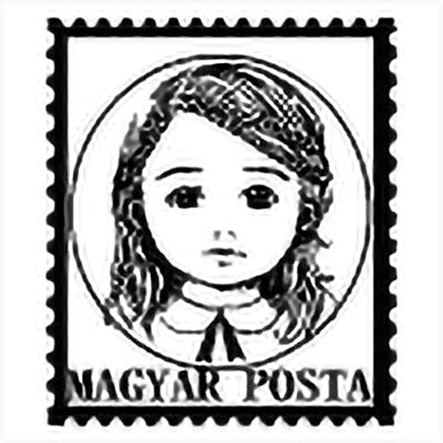 橡皮印章｜SANBY｜西洋風方形郵票印章【Magyar Posta 女孩】 - Geeky Geek Hong Kong