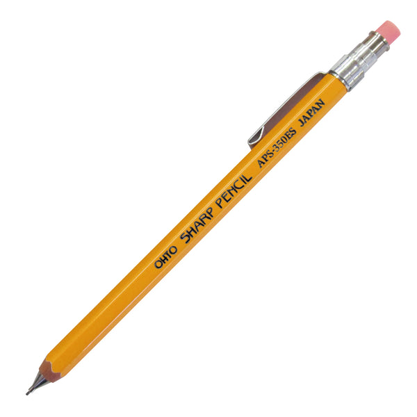 鉛芯筆｜OHTO｜迷你帶夾木軸鉛芯筆 SHARP PENCIL 0.5【黃色】 - Geeky Geek Hong Kong