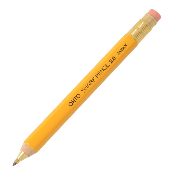 鉛芯筆｜OHTO｜木軸鉛芯筆 SHARP PENCIL 2.0【黃色】 - Geeky Geek Hong Kong